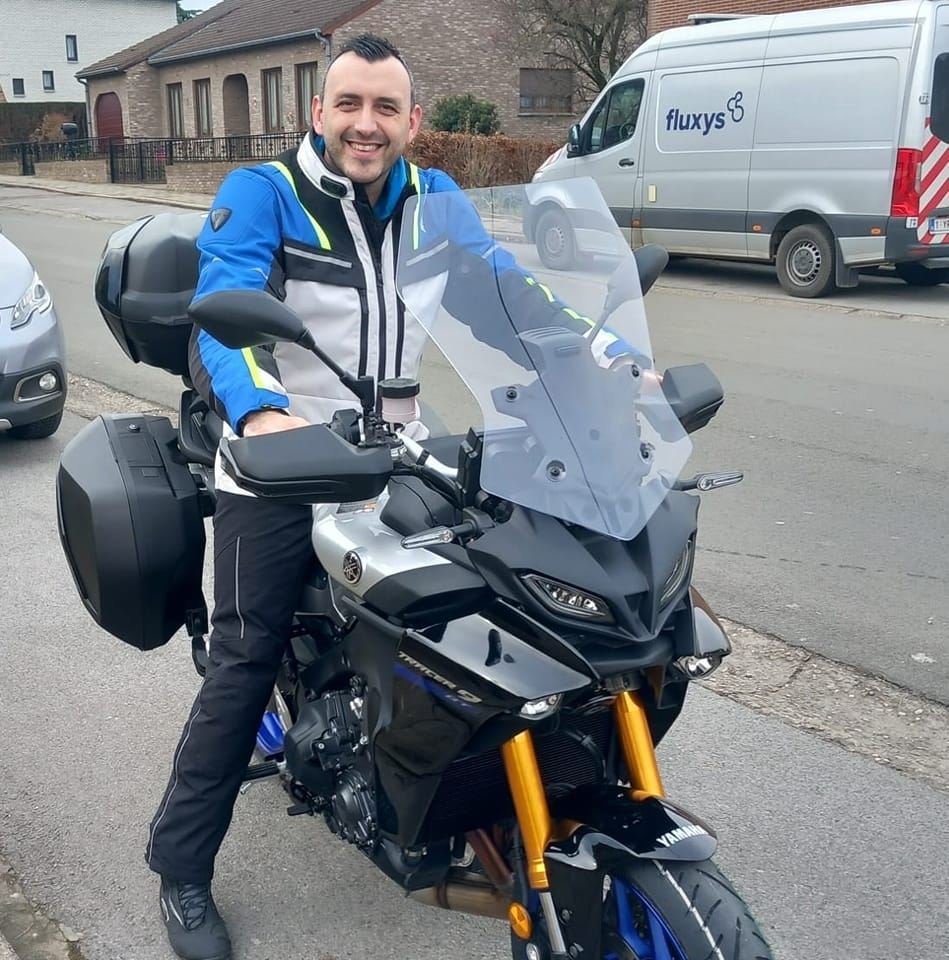Joseph sur sa Yamaha Tracer 9 GT